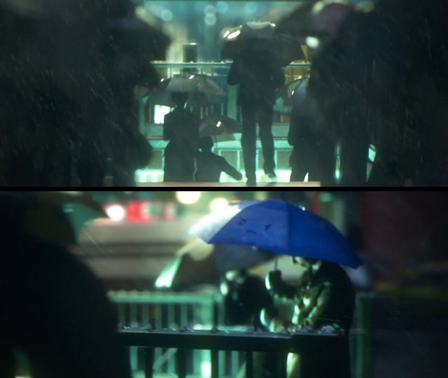 Le parapluie Bleu
