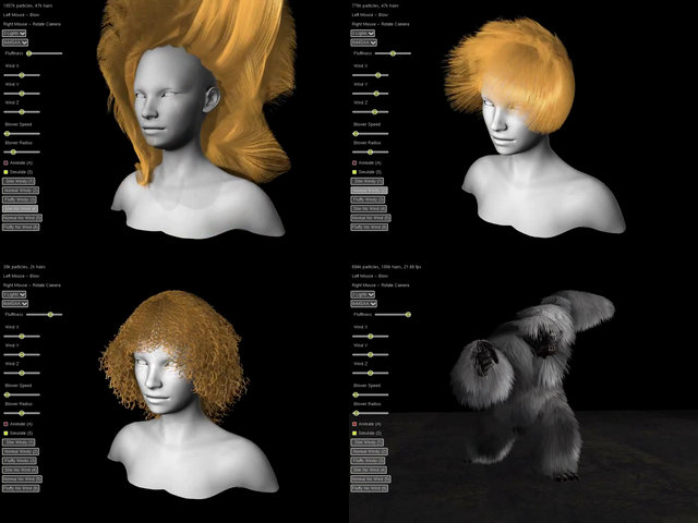 NVIDIA - simulation de cheveux