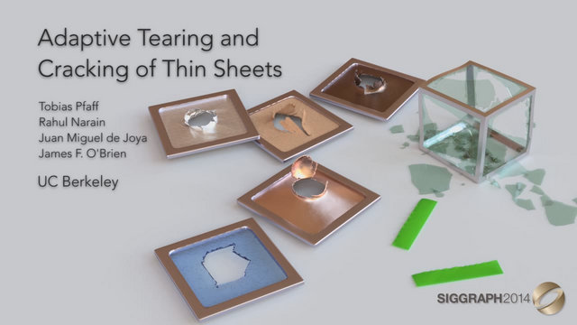 Adaptive Tearing and Cracking of Thin Sheets